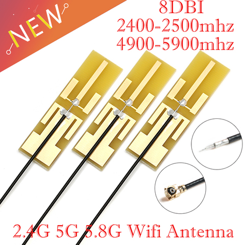 8DBI 2.4G 5G 5.8G WIFI built in PCB antenna Wifi antenna IPEX interface dual band omnidirecational IPEX/U.FL connector ► Photo 1/4