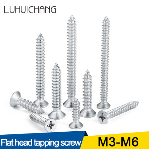 20/55pcs Cross Recessed Countersunk Flat Head Self-tapping Screw M3 M3.5 M4 M5 M6 Stainless Steel Phillips Screw Furniture Screw ► Photo 1/6