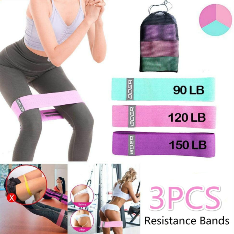 Resistance Bands Glute Elastic Legs Loop Exercise & Expanders HIP CIRCLE 3PCS 