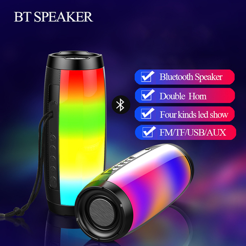 Wireless Bluetooth Speaker Portable Column 10W Subwoofer Sound Bar Support FM Radio AUX TF USB Music Center for Computer 2.1 LED ► Photo 1/6