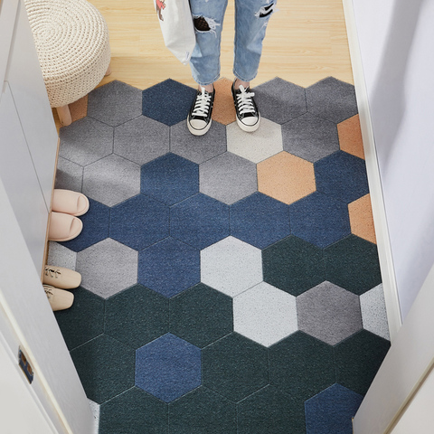 Custom Pattern Freely Cuttable Doormat Carpet Hallway Porch Indoor Floor Printed PVC Mat Carpet Waterproof Non-slip Home Doormat ► Photo 1/6