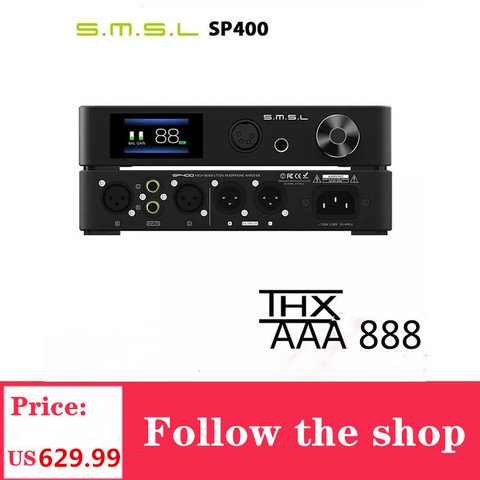 SMSL SP400 Headphone Amplifier THX AAA 888 Technology Balanced Decoder DAC with XLR RCA Input MQA M400 ► Photo 1/6