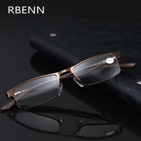 RBENN Small Metal Frame Business Reading Glasses Men Women High Quality Presbyopia Glasses with Diopter +0.5 0.75 1.25 1.75 5.0 ► Photo 1/6