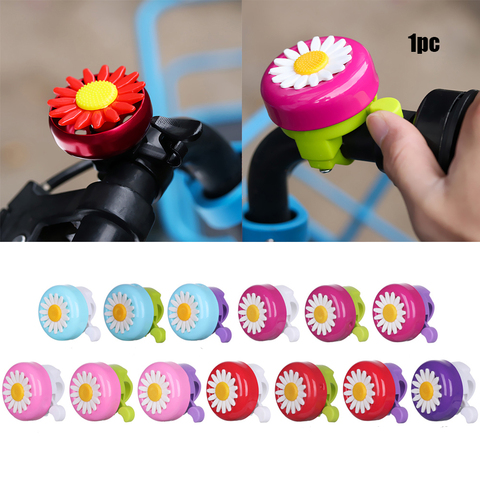 Multi-color Kids Funny Bicycle Bell Daisy Flower Horns Bike Children Girls Cycling Ring Alarm For Handlebars Alloy Plastics Hot ► Photo 1/6