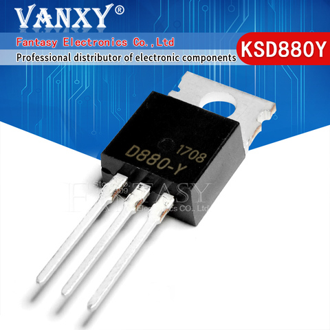 10pcs KSD880 TO-220 D880 KSD880-Y KSD880Y NPN transistor 3A 60V Transistor  new original ► Photo 1/3