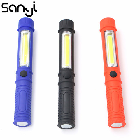 Portable Mini Light Working Inspection light COB LED Multifunction Maintenance flashlight Hand Torch lamp With Magnet AAA ► Photo 1/6