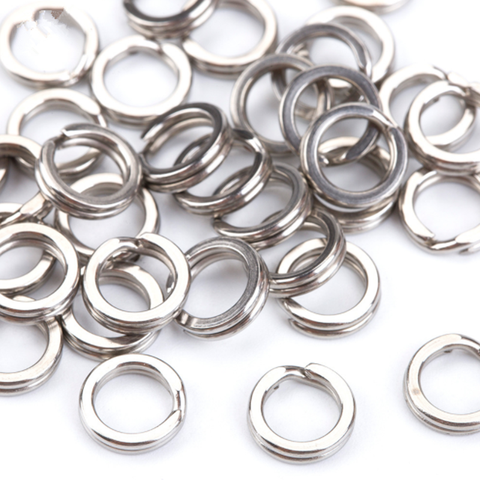 10pcs Fishing Rings Stainless Steel Connecting Ring Fishing Accessories Split Rings High Quality Strengthen Solid Ring Lure ► Photo 1/6