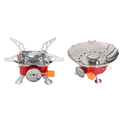 Outdoor BBQ Folding Gas Stove Head camping Picnic windproof Gas