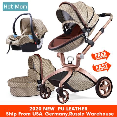 Baby Stroller 3 in 1,Hot Mom travel system High Land-scape stroller with bassinet in 2022 Folding Carriage for Newborns baby,F22 ► Photo 1/6