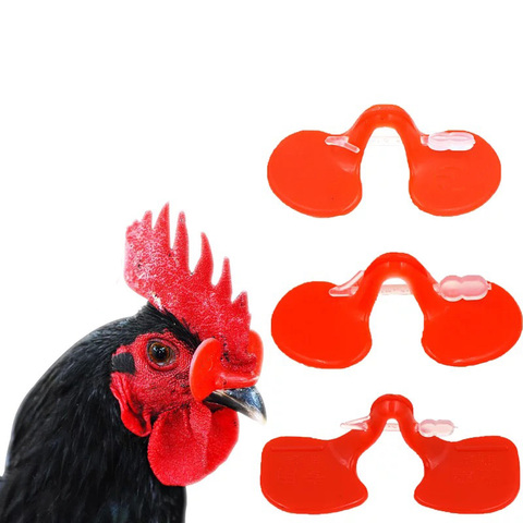 500 pcs Chicken Beak Clasps Farming Chicken Spectacles Pheasant Chicken Mouth Cock Glasses Ring Anti-pecking Blinders Tools ► Photo 1/4