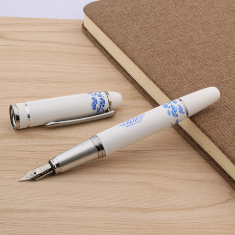 Auspicious clouds Chinese Blue and White Porcelain Pattern Medium Nib Fountain Pen Stationery  School Office ► Photo 1/5