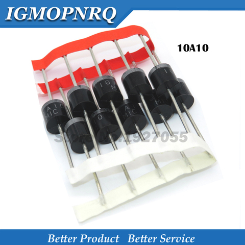 10PCS  10A10 R-6 DIP 10A 1000V 10a10 electrical Axial Rectifier Diode NEW ► Photo 1/1