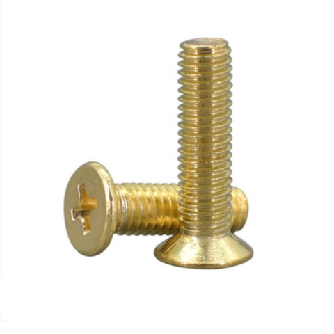 10-50pcs/lot M2 M2.5 M3 m4 m5 m6  DIN965 Brass Cross Recessed flat countersunk Head Screws Phillips Screws ► Photo 1/4