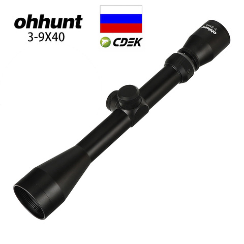 SHIP FROM Russia Ohhunt Hunting Riflescopes 3-9X40 Dull Polish Finish Fine Mil Dot Reticle Tactical Rifle Scope With Rings ► Photo 1/6