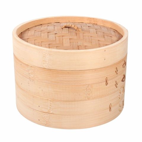 Chinese Dim Sum Steamer Basket Bamboo Cooking Steamer Cage Fish Rice Dumplings Steamer Rack Steaming Tray Cookware With Cover ► Photo 1/6