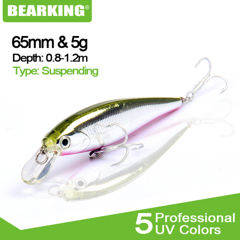 Bearking 1PC 6.5cm 5g  Hard Fishing Lure Crank Bait dive 0.8-1.2m Lake River Fishing Wobblers Carp Fishing Baits ► Photo 1/6