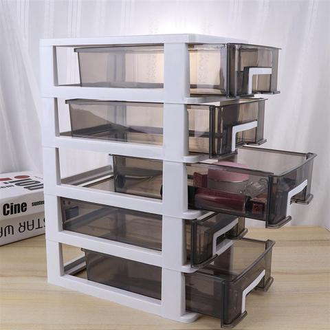 5-layer Drawer Desk Storage Box Plastic Document Sundries Holder Cosmetic Cabinet Storage Organizer Desktop Makeup Organizer Box ► Photo 1/1