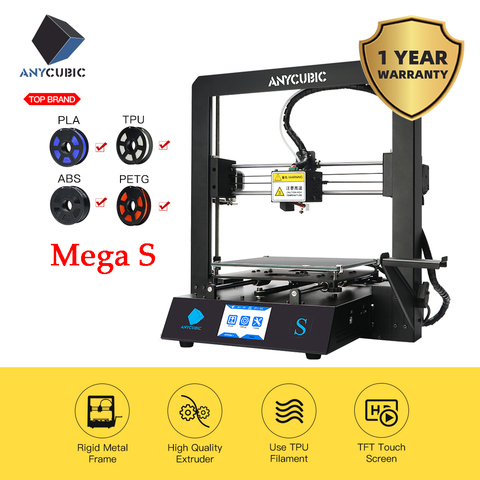 ANYCUBIC Mega S 3d Printer i3 Mega Upgrade DIY 3d Color Printer Full Metal Frame Grade High Precision impresora 3d impressora ► Photo 1/6