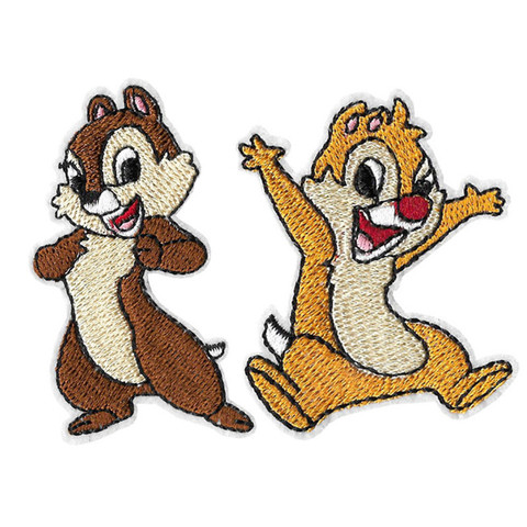 Two Squirrel Cartoon Iron on Lovely Embroidered Cloth Patch For Girls Boys Clothes Stickers Apparel Garment Wholesale ► Photo 1/6