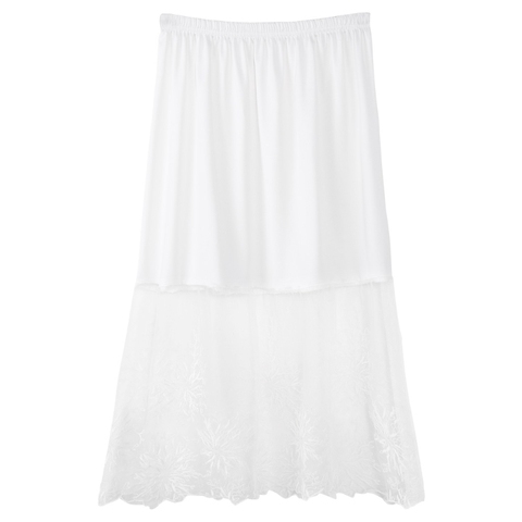 Lace Half Slip Skirts Extender Elastic Waist A-line Hollow Petticoat Underskirt ► Photo 1/6