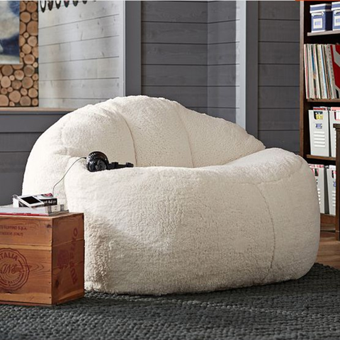 Big lamb velvet bean bag sofa set lazy sofa bed unfilled children's adult balcony corner stool fluffy cushion ► Photo 1/6