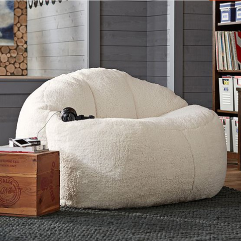 Big lamb velvet bean bag sofa set lazy sofa bed unfilled children's adult  balcony corner stool fluffy cushion - Price history & Review, AliExpress  Seller - OTAUTAU Factory-Textile Store