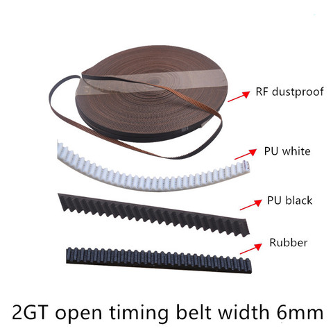 GKTOOLS 1000mm 3D Printer GT2 Open Synchronous Timing Belt Width 5/6/9/15mm Rubber Samll Backlash 2GT-5/2GT-6/2GT-9/2GT-15mm ► Photo 1/5