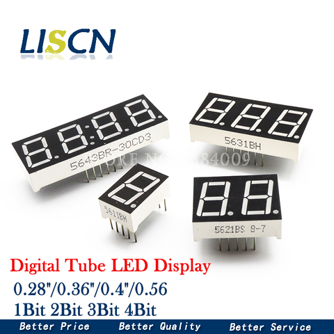 5Pcs 0.28 Inch Digital Tube LED Display 1Bit 2Bit 3Bit 4Bit Display Common Anode / Cathode 0.28