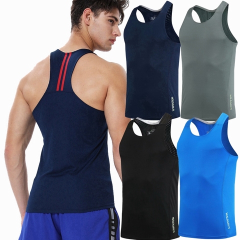 Running Vest Dry Fit Training Workout Gym Men Shirt Tank Top Fitness Tight Sport Suit Bodybuilding Sleeveless T-Shirt Crossfit ► Photo 1/6