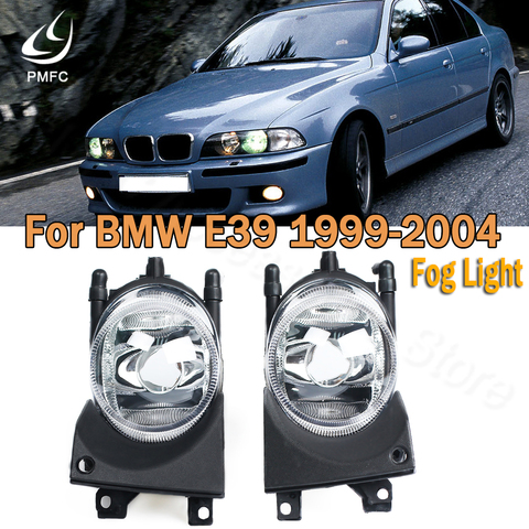 PMFC Fog Lamp Left Right Car Front Fog Light Without Bulbs Replacement Kit For BMW E39 1999-2004 2000 2001 Fog Lamp Assembly ► Photo 1/6