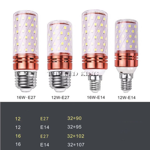 E27 LED Lamp E14 LED Bulb True power 9W 12W SMD2835 220V Corn Bulb Chandelier Candle LED Light For Home Decoration ► Photo 1/6