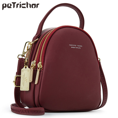 Fashion Leather Mini Backpack Purse for Women Ladies Tote Multi-Function Luxury Shoulder Bag Messgner Bags Mochila Feminina NEW ► Photo 1/6