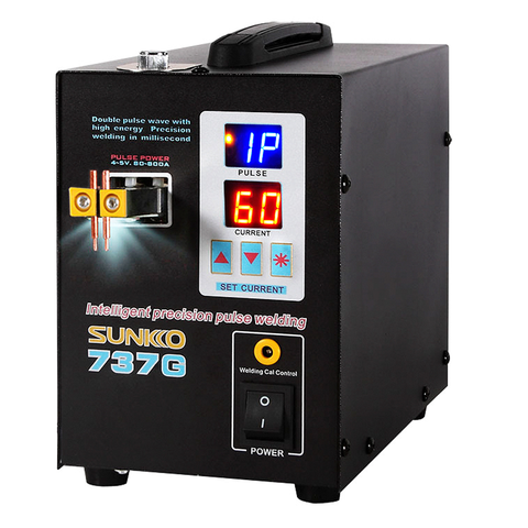 SUNKKO 737G 1.5kw Spot Welding Machine LED Display Precision Pulse Battery Spot Welder For Welding 18650Battery And Nickel Strip ► Photo 1/6