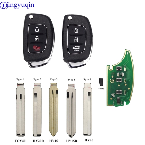 jingyuqin 3B 433Mhz With id46 Car Key Board Control For Hyundai Solaris Accent Tucson l10 l20 l30 Kia Rio Ceed ► Photo 1/2