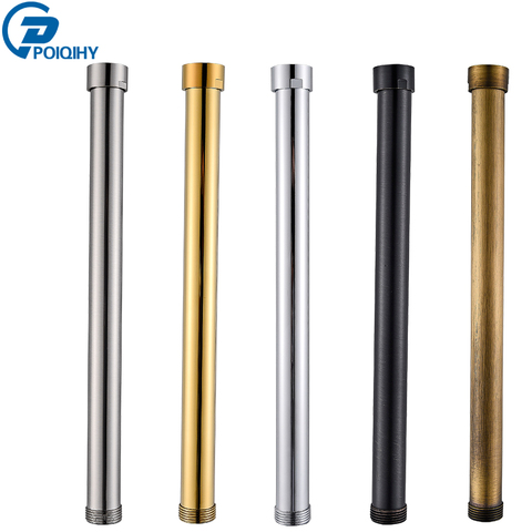 POIQIHY BrassExtend tube for shower faucet chrome/golden/brushed nickel /bronze black shower faucet Extension tube Shower Pipe ► Photo 1/6