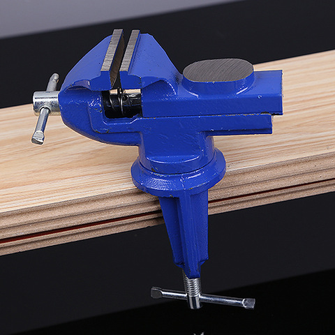 Light Duty Mechanic Clamp-on Table Vise 360 Degree Swivel Base Cast Iron Table Top Clamp Press Vice with Anvil ► Photo 1/6