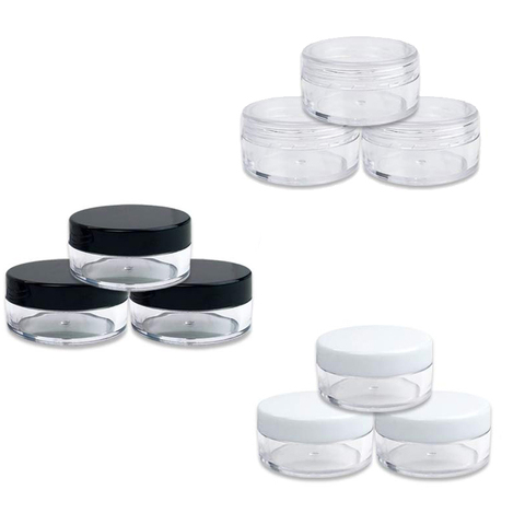 3g 5g 10g Empty Round Plastic Cosmetic Container Sample Pot Jar