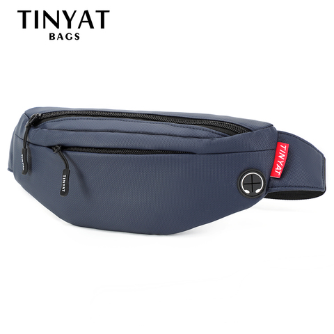 TINYAT New Trend Women Waist Bag pack Purse PU Casual Large Phone Belt Bag Pouch Men Canvas Travel Phone Bag Fanny Banana Money ► Photo 1/6