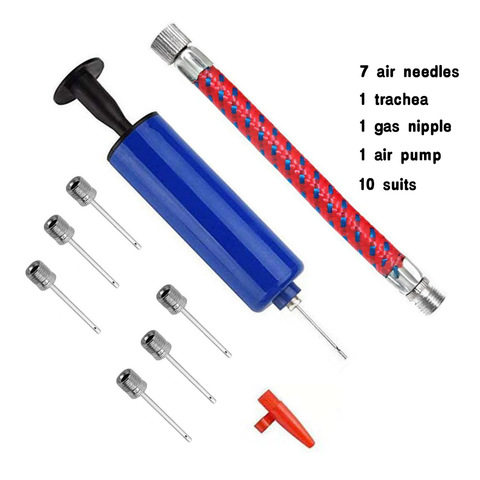 10pcs Ball Pump Set Hand Pump Inflator Portable Ball Inflating Pump Tools with Air Hose ► Photo 1/6