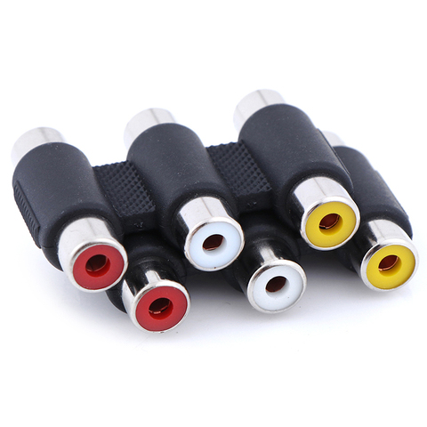 Multi-Functional Tools Audio Video Connector 3 RCA AV Coupler Mini 3RCA Female To Female Adapter Socket Extension Converter ► Photo 1/6