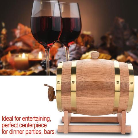 1.5L/3L Oak Barrel Beer Brewing keg Wine Barrel for Whiskey Rum Port Decorative Barrel Keg Hotel Restaurant Display Oak Barrel ► Photo 1/6