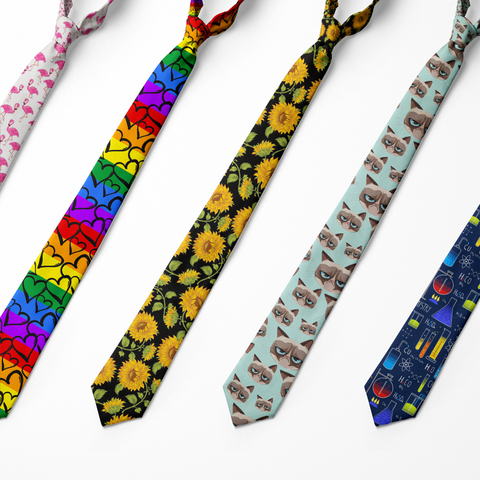 Free Shipping Fashion Colorful Novel Science Symbol Accessories Necktie High Quality 8cm Men's Ties Suit Business Wedding Casual ► Photo 1/6