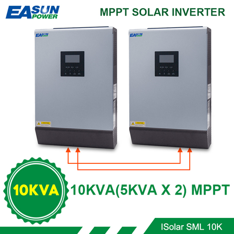 EASUN POWER 8000W Solar Inverter 60A MPPT 10KVA Off Grid Inverter 48V 220V Pure Sine Wave Hybrid Inverter 60A Battery Charger ► Photo 1/6