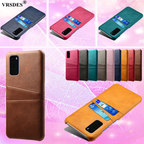 For Samsung Galaxy S20 Ultra S10 5G S9 S8 Plus S10E Slim Card Slots PU Leather+PC Case For Note 9 8 5 4 S7 S6 Edge Plus Funda ► Photo 1/6