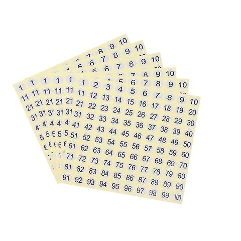 15 Sheets Round Sticker Self-adhesive Label Paper Number Stickers Labels DIY Decoration Sticker Digital Label 1-100 ► Photo 1/6