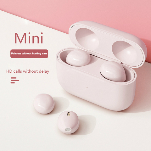 Mini Invisible Bluetooth Earphone TWS In Ear Wireless Earbuds Waterproof Sports Stereo Headset Touch Control with Charging Case ► Photo 1/6