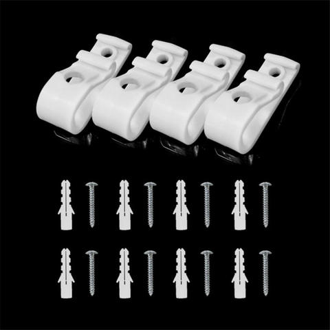 4pcs/set Child Safe Blind Clips with Screws Device Hook Curtain Vertical Roman Roller Blinds Chain Cord Chain Safety Clip Holder ► Photo 1/6