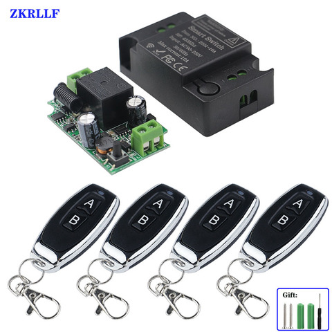 Wireless Remote Control Switch AC 110V 220V 1CH Receiver  Module and RF Transmitter For Smart Home LED Light Remote Control DIY ► Photo 1/6