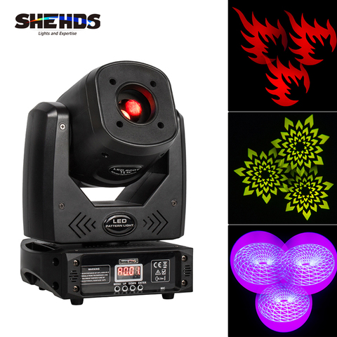 3 Facet Prism Lyre 80W Led Moving Head Light 7 Colors 7 Gobos DMX Spot Wash Projector 60W Professional Stage Bar Wedding Dance ► Photo 1/6