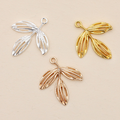 20pcs 24x27.5mm Retro Leaf Charms Pendants Necklace Beacelet Accessories for Hair Jewelry Making Findings Handmade Crafts DIY ► Photo 1/5